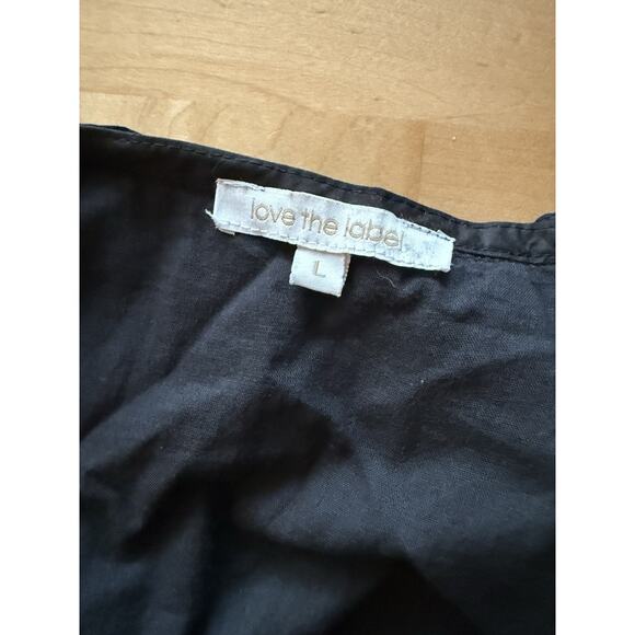 Love The Label Remy Balloon Sleeve Wrap Mini Dress In Black Ruffle L - Picture 5 of 6